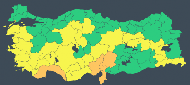 5 il için 'turuncu' 29 il için 'sarı' uyarı: Yoğun kar ve fırtınaya dikkat